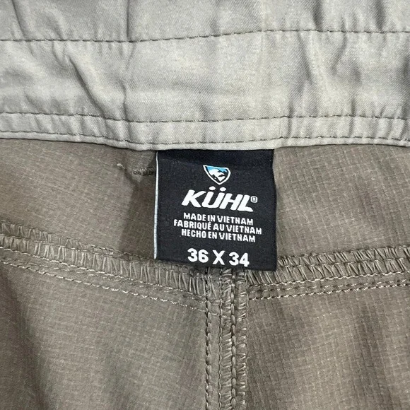 KUHL Silencr Pants Ripstop 4-Way Stretch Outdoor Stretch Taupe Brown Men's 36x34 - Picture 5 of 14